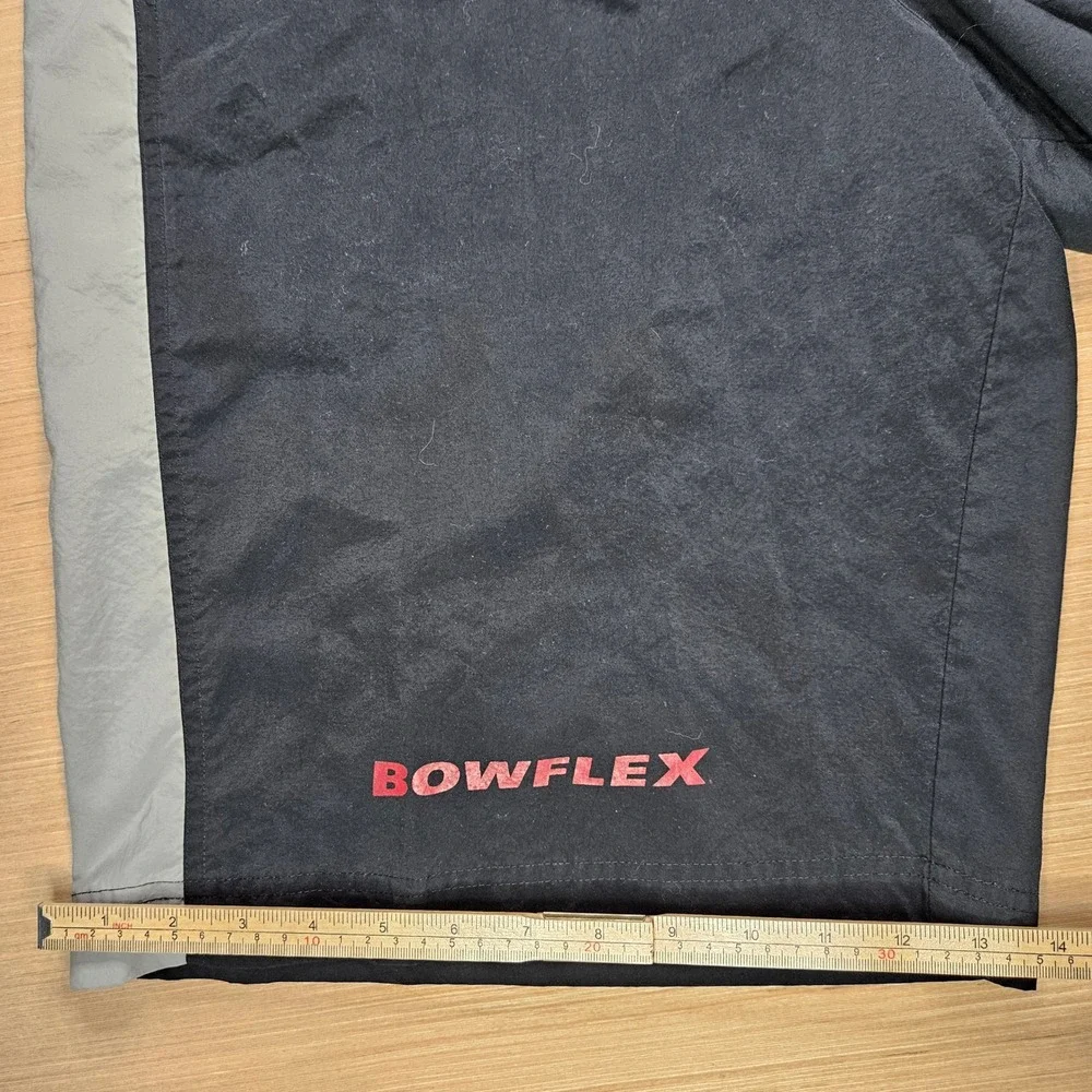 Vintage Y2K Nike Bowflex Athletic Shorts Men XXL Black Gray Gym Workout Training